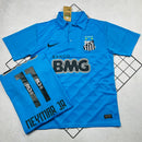 Camisa de Time Santos Polo Azul Retrô Personalizada (Neymar JR)