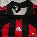 Camisa de Time Milan Listrada Polo Retrô (Personalizada) Kaká