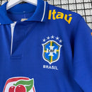 Camisa de Time Seleção Brasileira Polo Azul c/ Patrocínio