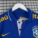 Camisa de Time Seleção Brasileira Polo Azul c/ Patrocínio