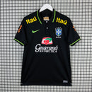 Camisa de Time Seleção Brasileira Polo Preta c/ Patrocínio