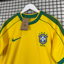 Camisa Seleção Brasileira Amarela Retrô Lisa