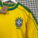 Camisa Seleção Brasileira Amarela Retrô Lisa