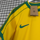 Camisa Seleção Brasileira Amarela Retrô Lisa