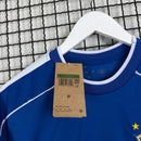 Camisa de Time Seleção Brasileira Azul Retrô Lisa (Personalizada) Ronaldo