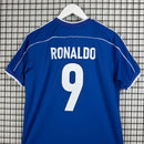 Camisa de Time Seleção Brasileira Azul Retrô Lisa (Personalizada) Ronaldo