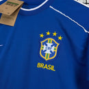 Camisa de Time Seleção Brasileira Azul Retrô Lisa (Personalizada) Ronaldo