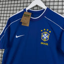Camisa de Time Seleção Brasileira Azul Retrô Lisa (Personalizada) Ronaldo